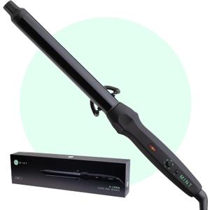 MINT Professional Clamp-Free Curling Wand 1 Inch for Long Hair | Extra Long Curl Wand w 4-Heater Ionic Ceramic Tourmaline Barrel | Best Curling Wands | Adjustable 230-430°F | Worldwide Dual Voltage