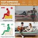 Heavy Duty Couch Cushion Support Board for Sagging Sofa, 21.5''x54''Loveseat, Thick Reinforced Wood Boards Add Strong Seat Supports, Under Couch Insert with Anti-Slip Dots, Grey