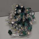 Minetom Vintage C9 LED Christmas Lights Outdoor Warm White, 50 Feet C9 String Lights for Christmas Tree Roofline Holiday Party Indoor Outdoor Garden Patio Backyard Cafe Xmas Decoration, Green Wire