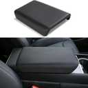 Center Console Armrest Cover for Tesla Model Y 2025/2026 Juniper & Model 3 2024/2025 Highland, Anti-Scratch TPE Center Console Protector for Tesla Model 3/Y Interior Accessories, Black