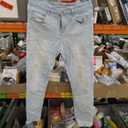 Qazel Vorrlon Men's Blue Skinny Jeans Stretch Washed Slim Fit Pencil Pants
 Size 30