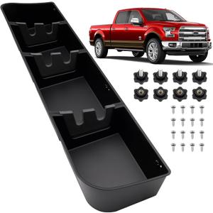 Mixsuper Liner Under Seat Storage for 2015-2026 Ford F150, 2017-2025 F250 F350 F450 F550 Super Duty, Rear Underseat Organizer for Ford F-150 Accessories Black
