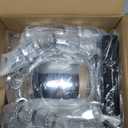 33mm ABS Axle Cover with Chrome Complete, Thread-On Dome Combo Kit Screw-on Lug Nut Covers for Semi Truck with 2 Front Axle Wheel Covers and Removable Hub Caps