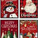 4 Pack Diamond Art Kits for Adults, Christmas Diamond Painting Kits for Beginners, Santa Claus Diamonds Art Painting Kits, Snowman 5D Round Full Drill Crafts Kits Home Decor Gifts 11.8x15.7inch (DP01697)