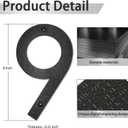 8 Inch House Numbers for Outside Modern | Large Floating Black House Numbers | Address Numbers/Door Garage Gate |911 Visibility Signage (9)