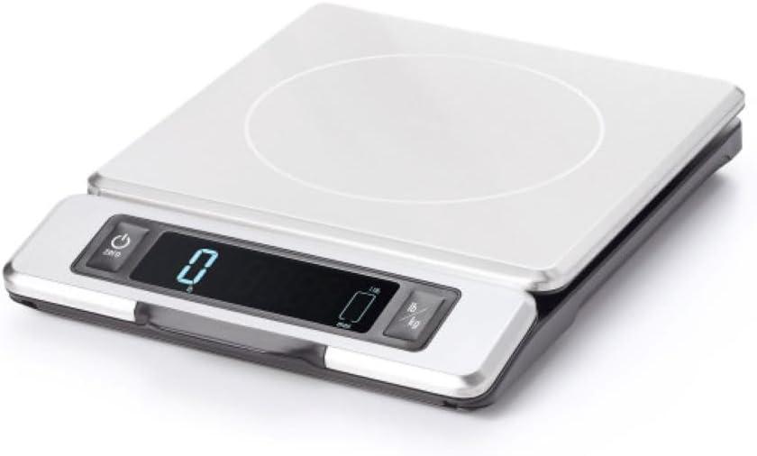 OXO Good Grips 11Pound Stainless Steel Kitchen Scale with Pull Out Display Black