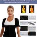Sauna Suit Waist Trainer for Women Belly Fat,Sweat Sauna Shirt Short Sleeves, Adjustable Waist Trimmer Shapewear (Black, XXL)