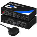 Dual Monitor Kvm Switch 2 Monitors 2 Computers HDMI 4k@60HZ,USB3.0. kvm switches 1 Monitors 2 Monitor 2 Computers,USB switcher 2 Computers Keyboard Mouse Switch (USB3.0+8KDP) (Blue)