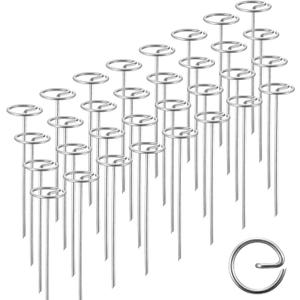Landscape Staples, 240 Pcs Garden Stakes, Circle Top 6-inch Galvanized Steel, Spikes Pins for Securing Weed Fabric Netting Ground Sheets and Fleece, Landscape Edging, G-Shaped