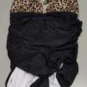 RXRXCOCO Women V Neck One Piece Swimsuits Tummy Control Ruched Swimwear Halter Bathing Suit L