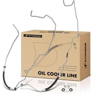 A-Premium Inlet & Outlet Automatic Transmission Oil Cooler Line Hose Assembly Compatible with Chevrolet Silverado 1500 LD, Tahoe, Suburban & GMC Sierra 1500 Limited, Yukon XL & Cadillac Escalade ESV