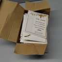 Quelay 50 Sets Rosary Baptism Favors Mini Acrylic Rosary Finger Rosaries Gold Bead Faux Pearls with Cards and Bags Recuerdo De Boda Y Bautizo for Christening Party Favor(Baptism)