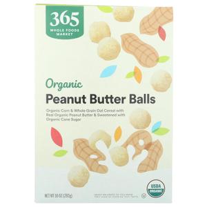 2 x 365 by Whole Foods Market, Organic Peanut Butter Balls, 10 Ounce