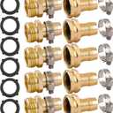 5 Set Garden Hose Repair Connector Kit with Clamps, Fit for 3/4" or 5/8" Garden Hose Fitting, Male and Female Hose Adapter, Water Hose Repair Kit