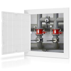 BEVTEE Access Panel for Drywall, 12x12 inch, Wall Access Panel, Plumbing Wall Access Doors for Drywall, Ceiling, Wiring, Cables, Reinforced Hinged, White