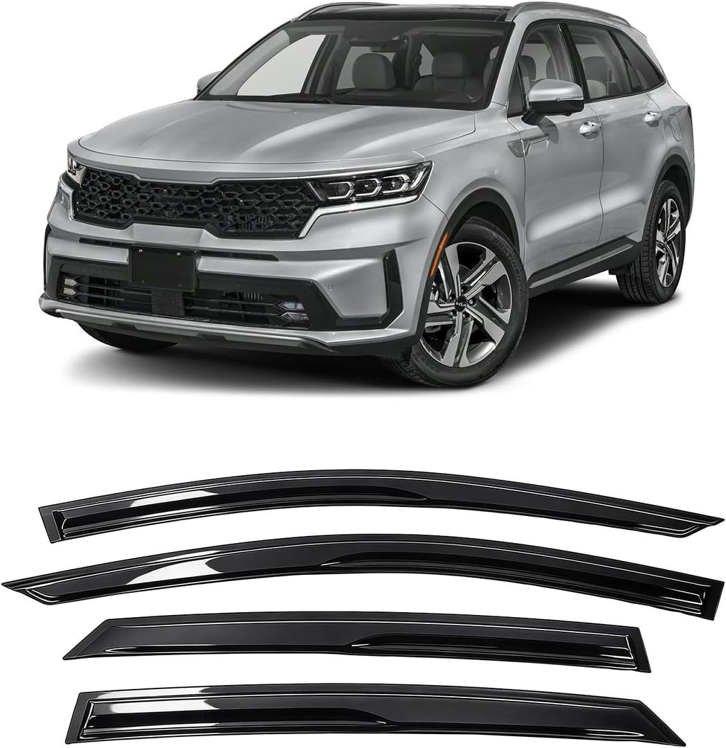 MIALUTY® Window Visors Rain Guards for Kia Sorento 2021-2026, Out-Channel Vent Visors Heat Insulation Sun Shade Accessories for Cars