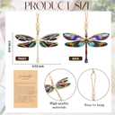 Geelin 6 Pcs Dragonfly Gifts for Women, Dragonfly Ornaments with Story Card, Dragonflies Decor Suncatcher Effect, Dragon Fly Stained Glass Effect for Mom Friend Birthday Gift