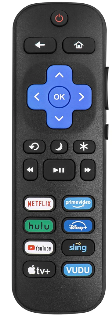 3P ACK Universal Remote Replacement for Roku TV, Compatible with Roku Express/+ Hisense TCL Onn Sharp Element Philips Haier TVs, Remote control with 8 shortcut buttons