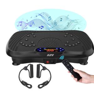 AXV Vibration Plate Exercise Machine Whole Body Workout Vibrate Fitness Platform Lymphatic Drainage Machine for Weight Loss Shaping Toning Wellness Home Gyms Workout