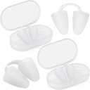 Relaxweex 2 Pack Nose Plugs for Swimming for Adults and Kids (Age 7-12), Waterproof Soft Silicone Swimming Protectors Nose Block Nostril Plugs for Swimmers Surfers Water Sports(White,Adults)