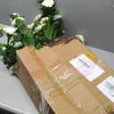 2 Pcs Artificial Camellia Tree, 38" Artificial Tree Plants Outdoor Faux Plants in Pot, Artificial Flower for Outdoors Front Porch Decor, Greenery Faux Fake Tree Plant for Indoor Outdoor Home Decor (White)