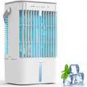 Portable Air Conditioner, 1200mL Evaporative Air Cooler, Personal Mini Air Conditioner with 3 Speeds & 2/4H Timer, 120 Oscillating Portable Ac Unit Fan Small Air Conditioner for Home Office Room (White)