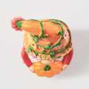 RM ROOMERS Fall Decor Gnome Figurine Decorations with LED Pumpkins, Orange Gnome for Autumn Table Decor, Small Gnome Statue for Table Centerpiece Tiered Tray Thanksgiving Decoration