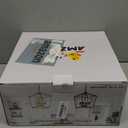 AMZASA UL Listed Black Industrial 4 Light Lantern Chandelier Ceiling Light Fixtures Farmhouse Metal Cage Rustic Geometric Pendant Light for Kitchen Island Entryway Dining Room Stairs and Hallway