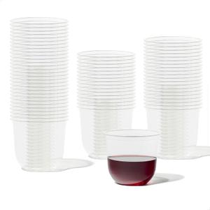 TOSSWARE NATURAL 12oz Arc - Plant Based 98mm Clear Cold Cups - Plastic Alternative for Parties, Bachelorettes, Weddings - Recyclable - Set of 500