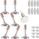 HUAYY Furniture Levelers Swivel Feet,Angle Height Adjustable(3/8-16 Nut Inserts Kits-8 Sets),Heavy Duty Leveling Legs for Table Chairs Cabinets Sofa,with High-Density Self-Adhesive Felt Pads
