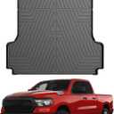Mixsuper Liner Truck Bed Mat for Dodge Ram 1500 2019-2026 & 2019-2024 1500 Classic, Only for 5.7ft Bed, All Weather Bed Liner TPE Durable Odorless Black