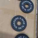 Fitvids 1 Inch Standard Barbell Weight Plates, 2.5 LB to 45 LB Plates for Home Gym Strength Training, Deep Grip Edge