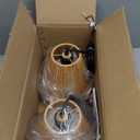 Woven Pendant Light,7" Boho Hanging Lamp with Handwoven Rattan Lamp Shade,Coastal Farmhouse Pendant Light Fixtures for Kitchen Island Bedroom Living Room Bar Foyer Hallway,2 Pack (7"Brown 2 Pack)