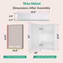 TokeShimi 16x24 Bathroom Medicine Cabinet with Mirror Tempered, Aluminum White Mirrored Medicine Cabinet Recessed or Surface Mount with Adjustable Storage Metal for Modern Farmhouse