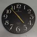 NIKKY HOME Farmhouse Black Wall Clock - 12 Inch Quartz Battery Operated Vintage Wooden Decorative Silent Analog Clock for Kitchen, Living Room, Bedroom, Office