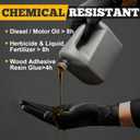 TitanFlex Heavy Duty Black Industrial Nitrile Gloves with Raised Diamond Texture, Latex Free (M, 8mil)