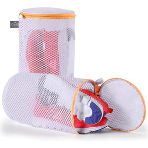 Kimmama Laundry Bags Mesh Wash Bags, Shoe Washing Machine Bag, Net Washer Sack with Zipper, Dryer Pouch for Cleaning and Drying Footwear, Sneaker, Trainers, Plimsolls, Slippers, Gym, Running, Tennis
