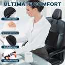 ROYALAY Lumbar Support Pillow for Car Seat Driver, Car Seat Cushions with Adjustable Straps for Driving Back Pain, Ergonomic Back Cushion with Removable Cover for Car, Computer, Gaming Chair, Recliner