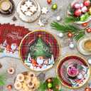 Christmas Plates and Napkins-Christmas Paper Plates Disposable Party Dinnerware Set Serves 24 Guests,Christmas Party Plates Set for Winter Holiday Decorations-Buffalo Plaid Party Supplies (Chrismas)