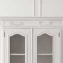 Roowest 2 Pcs Bow Carved Appliques Onlays White PVC Appliques for Furniture Decorative 3D Roses Carved Onlay DIY Decorative for Cabinet Dresser Bed Door Wall Wardrobe Ceiling
