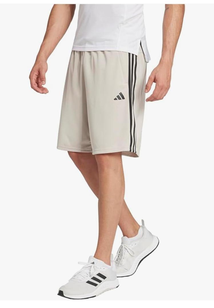 Adidas Mens Train Essentials Piqué 3-Stripes Shorts