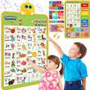 Electronic Alphabet Wall Chart, Talking ABC, 123s, Music Poster, Kids Montessori Toys for Toddlers 2-4, Interactive Educational Toddler Toy, Learning Gift for Age 1 2 3 4 5 Year Old Boys Girls - Green