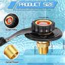 RV City Water Inlet Check Valve, 3/4" NH Female to 1/2" NPT Male | Lead-Free Brass Construction, Leakproof Design, Corrosion Resistant, Tool-Free Installation, Fits RV Camper Trailer Marine