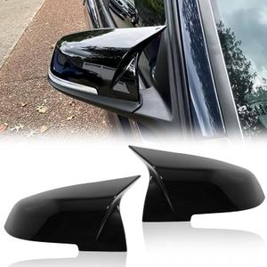 Pair Side Mirror Covers Compatible with BMW F20 F22 F30 F32 F34 E84 I3, Caps Driver and Passenger Side