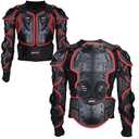 OHMOTOR Motorcycle Motorbike Full Body Armor Protector Pro Street Motocross ATV Guard Shirt Jacket with Back Protection(Red, M)