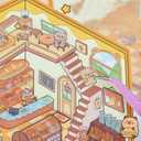 DIY 3D Sticker Scene, Stickers Book Make Your Own Mini Shop Scenes Stickers Cute Cartoon Animal Multi-Scenario Sticker for Relaxation Pass The Time Gifts (Cute)