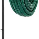 Tandefio Metal Outdoor Hose Holder Ground Mounted Freestanding Hose Hanger Water Pipe Holder Stand Heavy Duty Garden Rack for Water Pipe Storage Outdoor Yard Lawn(Black)