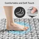 Shower Mat Non Slip Bathtub Mat - 36 x 16 Inch Eco-Friendly Soft Bath Mat for Tub Non Slip Shower Mats for Inside Shower with Suction Cups and Drain Holes, Bath Tub Mat, Grey