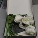 Waipfaru 8 Pcs Fake White Roses Artificial Flowers Bulk, Real Touch Silk Faux Roses with Long Stems for Wedding Bouquet Vase Flower Arrangement Table Centerpieces Home Decor (White)