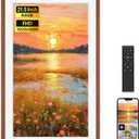 Uhale 21.5" Large Digital Picture Frame WiFi Wood with Remote Control, 1920 x 1080 FHD IPS No Touch Screen Electronic Photo Frames Wall Mount with 64GB, Support SD USB, Share Photos Videos Instantly